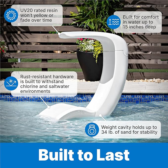 Step2 Mondello Chair with Shade, Outdoor/Indoor Waterproof Patio Furniture, Pool Lounger - Photo 4