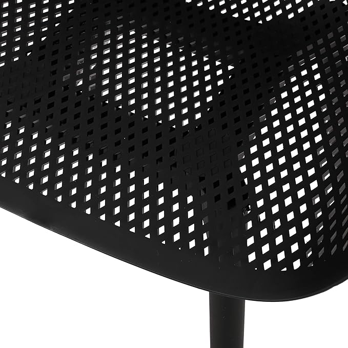 Christopher Knight Home Davina Outdoor Dining Chair (Set of 2), Polypropylene, Black