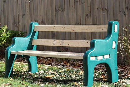 DIY Bench Ends Kit – Build Your Own Outdoor or Patio Bench – Fits Standard 2x4s, Hardware Not Included – Made in USA by Confer Plastics (Green)