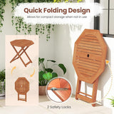 Tangkula 32-Inch Octagon Folding Outdoor Dining Table - Photo 6