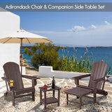 Folding Adirondack Chairs, HDPE Plastic Adirondack Chair with Side Table, Weather Resistant, Unfading, for Patio - Photo 6