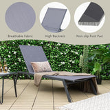 Giantex Patio Chaise Lounge Chair - Sunbathing Chair with Lay Flat Position, 6 Adjustable Positions - Photo 6