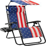 Best Choice Products 30” Wide Folding Zero Gravity Outdoor Recliner Patio Lounge Chair w/Adjustable Canopy Shade - Photo 1