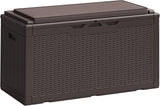 Greesum 100 Gallon Resin Deck Box Large Outdoor Storage Boxes with Cushions for Garden Tools, Patio Furniture Pillows - Photo 1