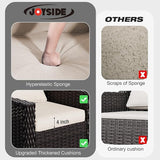 Joyside Patio Sofa - 3 Seater Rattan Sofa, All Weather High Back Sofa - Photo 3