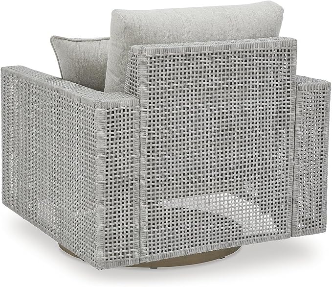 Signature Design by Ashley Seton Creek Casual Outdoor Weather Resistant Swivel Lounge Chair with Removable Cushion, Gray - Photo 6