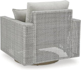 Signature Design by Ashley Seton Creek Casual Outdoor Weather Resistant Swivel Lounge Chair with Removable Cushion, Gray - Photo 6