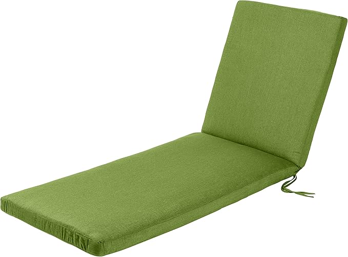 Sunbrella Chaise Lounge Chair ,Outdoor Furniture for Patio, Weather Resistant & Quality Fabric, Back Rest Lounger & Folding Set, Lawn, Beach & Pool Beds (Kiwi, Acrylic, 24"Dx74Wx3H)