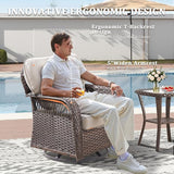 4 Piece Outdoor Patio Furniture Set with Fire Pit Table - Photo 6