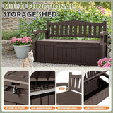 Homall 75 Gallon Outdoor Storage Benches Lockable Deck Box with Waterproof and UV Resistant - Photo 6