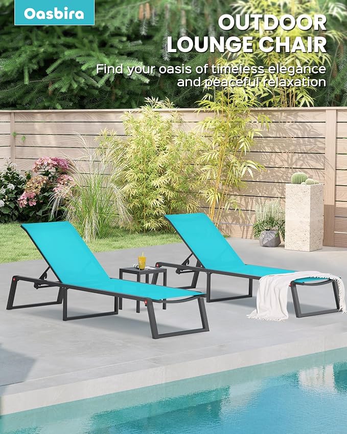 Aluminum Chaise Lounge Outdoor Set of 2 - Photo 6