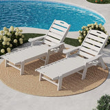 Garvee Oversize 5-Position HDPE Outdoor Chaise Lounge Chair with Rolling Wheels – Pool Lounge for Patio, Beach & Camping - Photo 1