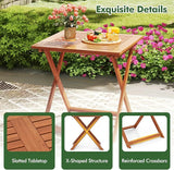 Tangkula 29.5-Inch Square Patio Dining Table - Photo 9