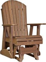 LuxCraft 2' Adirondack Glider Chair, Outdoor Patio Rocking Glider, Gliding Rocker for Outside (Antique Mahogany) - Photo 1