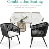 Best Choice Products Set of 2 Patio Dining Chairs, Outdoor Seating for Backyard, Poolside, Balcony w/Woven Wicker Design - Photo 7