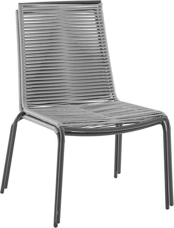 Crosley Furniture Fenton 2-Piece Stackable Outdoor Chair Set, Wicker Patio Chairs for Dining, Conversation - Photo 8