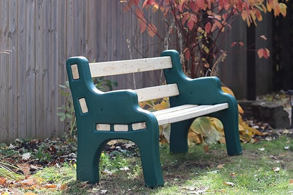 DIY Bench Ends Kit – Build Your Own Outdoor or Patio Bench – Fits Standard 2x4s, Hardware Not Included – Made in USA by Confer Plastics (Green)