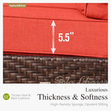 Sophia & William Extra Large Outdoor Patio Sofa Chairs Set 2 PCS Heavy-Duty Porch Furniture with High Back & Deep - Photo 3
