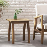 Christopher Knight Home Selma Acacia Wood Outdoor Side Table, Decorative Rectangular Small Accent Table - Photo 4