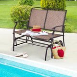 Byroce 2-Person Patio Outdoor Glider Bench, Double Swing Loveseat Rocker with Heavy Duty Metal Frame, 400 LBS - Photo 2