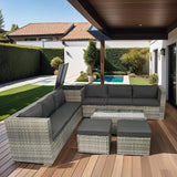 Quarte 8 Piece Patio Wicker Sectional Sofa Set - Photo 2