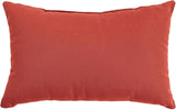 BrylaneHome Lumbar Pillow - 20" L x 13" W - Patio & Outdoor - Water, Stain & Fade Resistant - Geranium - Photo 1