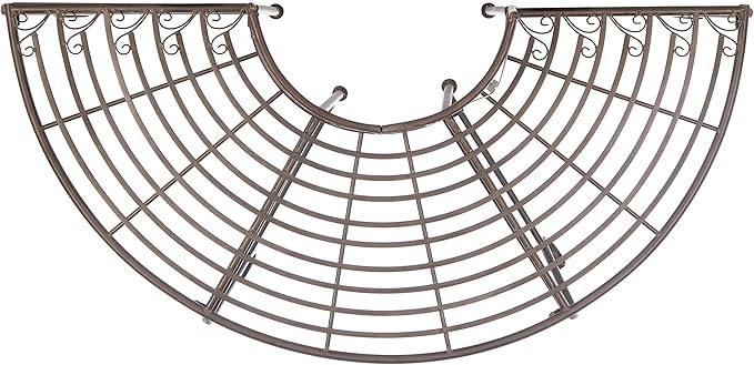 SAFAVIEH Outdoor Furniture Collection – Abia Rustic Brown Wrought Iron 50-Inch Curved Tree Bench - Photo 6
