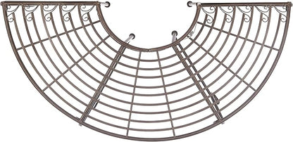 SAFAVIEH Outdoor Furniture Collection – Abia Rustic Brown Wrought Iron 50-Inch Curved Tree Bench, Garden & Patio Seating (PAT5018B)