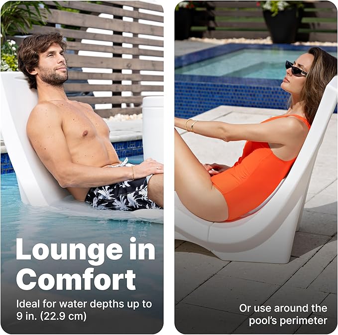 Step2 Vero Pool Chair for 9-Inch Ledge with Accessories - Lounge Chair, Pillow, Cup Holder & Phone Holder - Photo 4