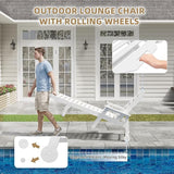 Mdeam 6-Position Lounge Chair Outdoor, 22" W Oversized Sun Tanning Chair, 500LBS Capacity - Photo 6