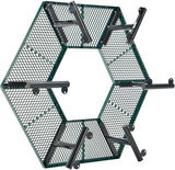 Global Industrial Hexagon Outdoor Tree Bench, Expanded Metal, 73" L x 63" W x 18" H, Green - Photo 5
