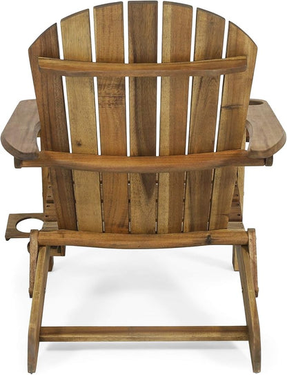 Christopher Knight Home Cynthia Outdoor Acacia Wood Folding Adirondack Chair, Natural