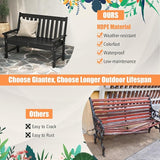 Giantex Outdoor Bench, 52-Inch Outside Bench All-Weather HDPE Park Bench with Backrest and Armrests - Photo 4