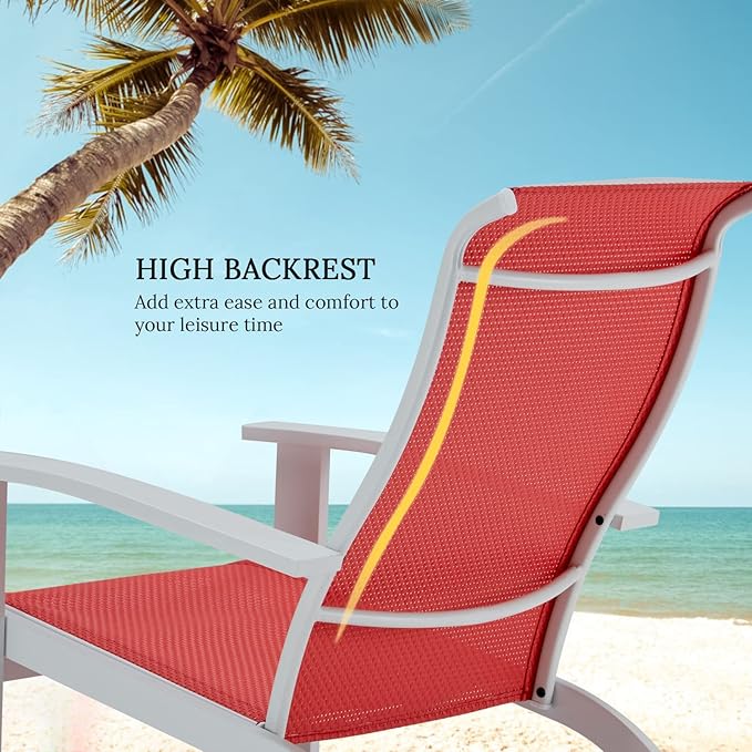 VICLLAX Outdoor Adirondack Chair, Patio Chair for Lawn Garden, All Weather Outdoor Lounge Chair