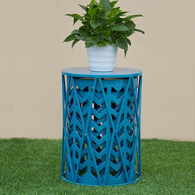 Y&M Set of 3 Nesting Metal Round Coffee Table, Side Table End Table for Indoor Outdoor Multifunctional Use - Photo 7