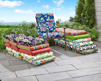 BrylaneHome Universal Chair Cushion - 45.75”L x 22”W x 2.75”H - Patio & Outdoor - Water, Stain & Fade Resistant - Willow