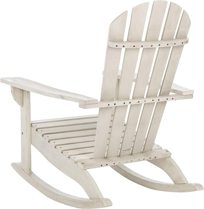 Safavieh Outdoor Brizio Classic White Adirondack Rocking Chair