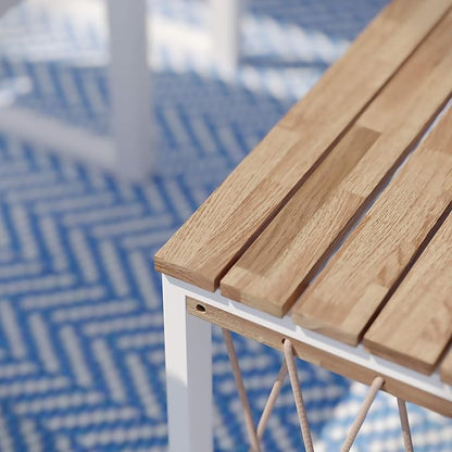 SEI Furniture Wallmond Outdoor Cocktail Table, Natural and White