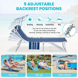 #WEJOY 3 in 1 Tanning Chair with Face Hole & Canopy - Photo 5