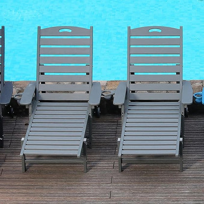 Outdoor Chaise Lounge Chair with Adjustable Backrest and Heavy-Duty Support for Ultimate Relaxation