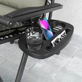 Outsunny Zero Gravity Chairs Set of 2, Reclining Folding Zero Gravity Lounge Chair - Photo 9