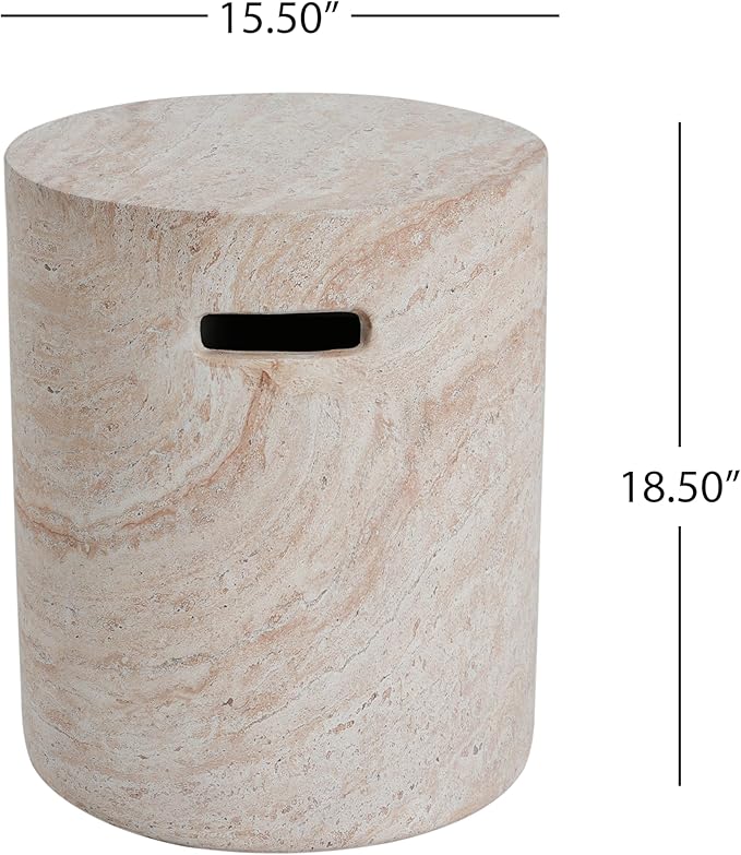 Christopher Knight Home Jaym 18.5" H Indoor Outdoor Accent Side Table, Patio Decorative End Table - Photo 2