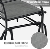 Giantex Patio Glider Benches for Outside, Swing Glider Chair with Steel Frame, 400 LBS Capacity, Patio Swing Rocker - Photo 6