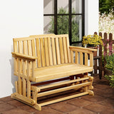 Outsunny 2-Person Patio Swing Glider Bench with Quick Drying Design and Wide Armrest - Photo 9