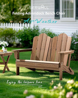 SERWALL 3 Pieces Patio Adirondack Bench Set - Photo 9