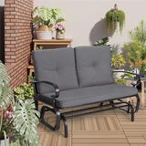Incbruce Outdoor Textilene Glider Rocking Chair Patio Glider Bench for 2 Person - Photo 2