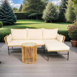 Quarte 3 Pieces Outdoor Patio Wicker Furniture Sets - Photo 2