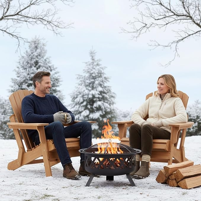 Oversize Folding Outdoor Adirondack Chair with Pre-Assembled Components for Ultimate Relaxation and Easy Storage Solutions