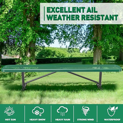 Ceridwen Park Benches for Weatherproof Commercial Outdoor Bench,Metal Frame Park Bench with Expanded Metal Mesh for Garden Bench,Rectangular Outdoor Benches for Outside Garden Lawn Yard Porch