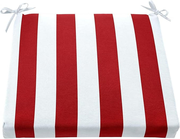 BrylaneHome Chair Cushion with Ties - 18.75" L x 18" W - Patio & Outdoor - Water - Photo 1